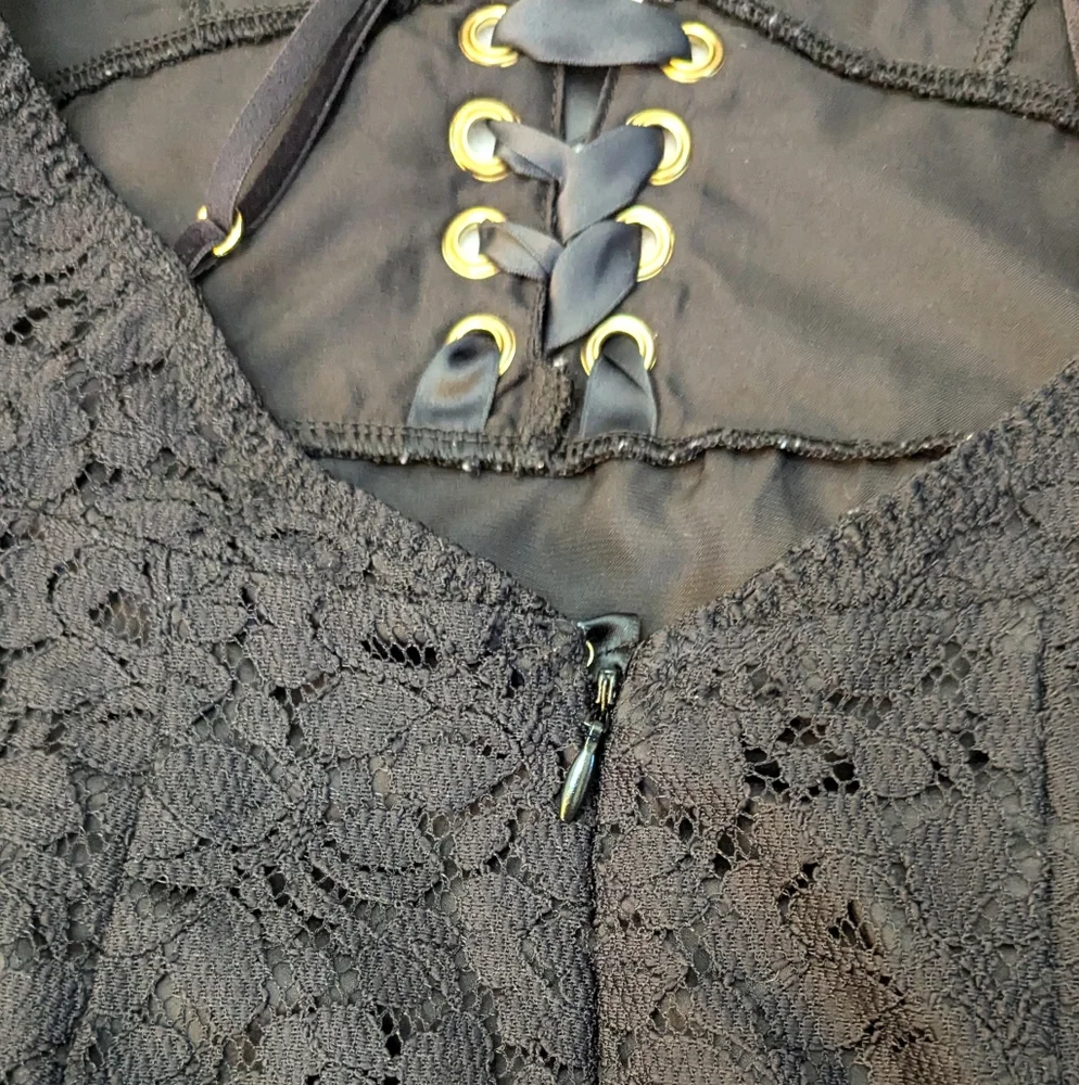 Victoria's Secret Black Lace Mini Dress - Picture 8 of 9